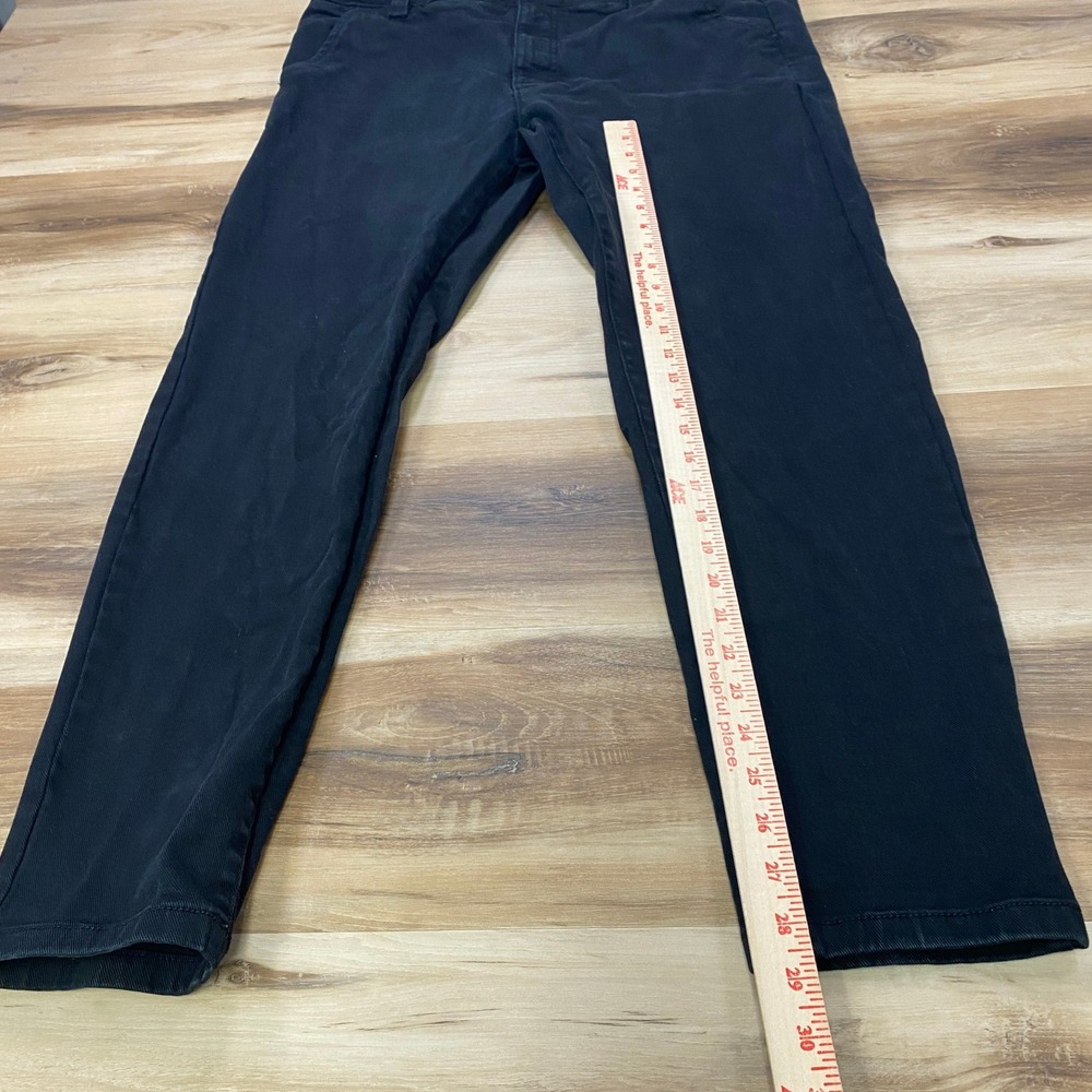 Zara Denimwear Pants 36 Slim Chino Trousers Cotton Stretch Black - Picture 7 of 8